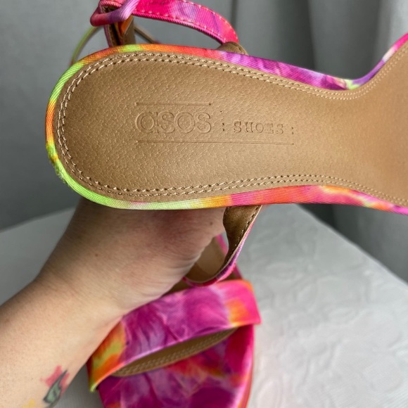 NEW ASOS “Nutshell” platform barely there block heeled sandals - Picture 11 of 12